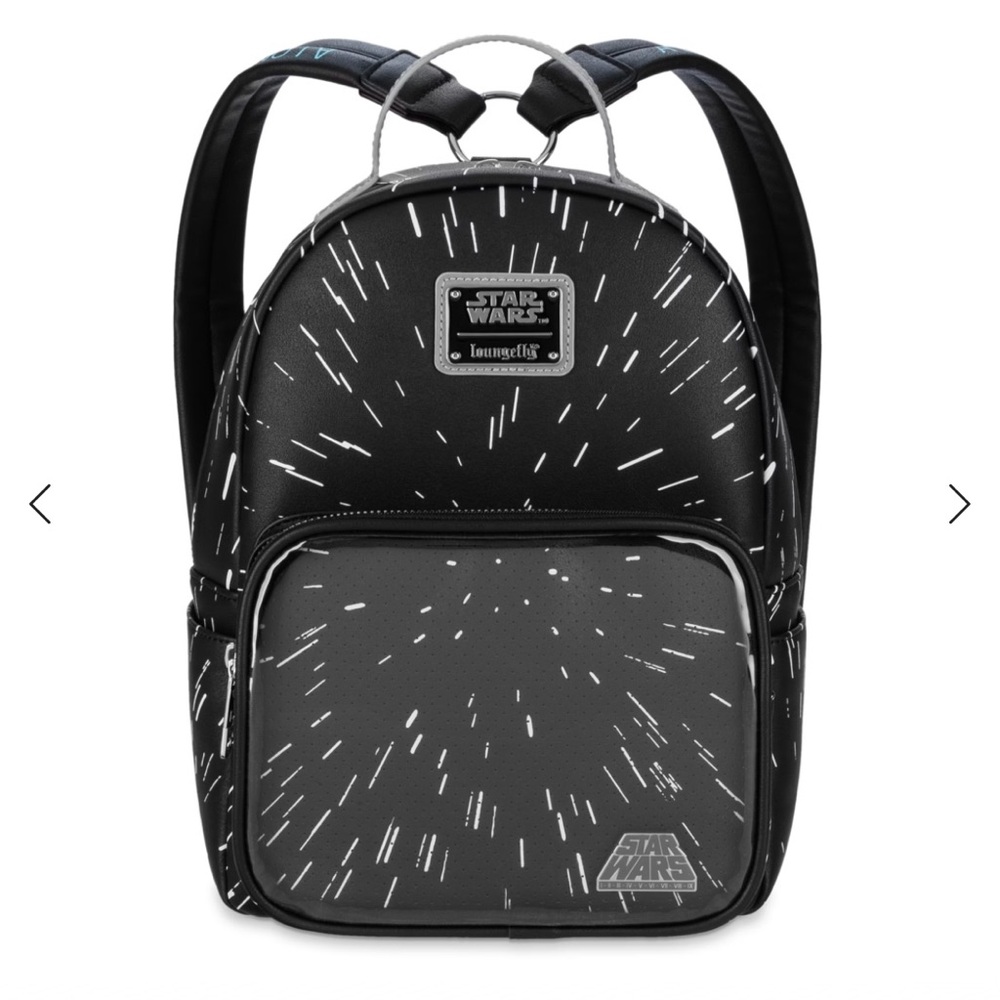 LOUNGEFLY STAR WARS HYPERSPACE A LONG TIME AGO PIN MINI BACKPACK NWT